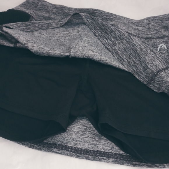 Head Fresh Mesh Black Heather Tennis Skort Nwt L - Picture 7 of 10